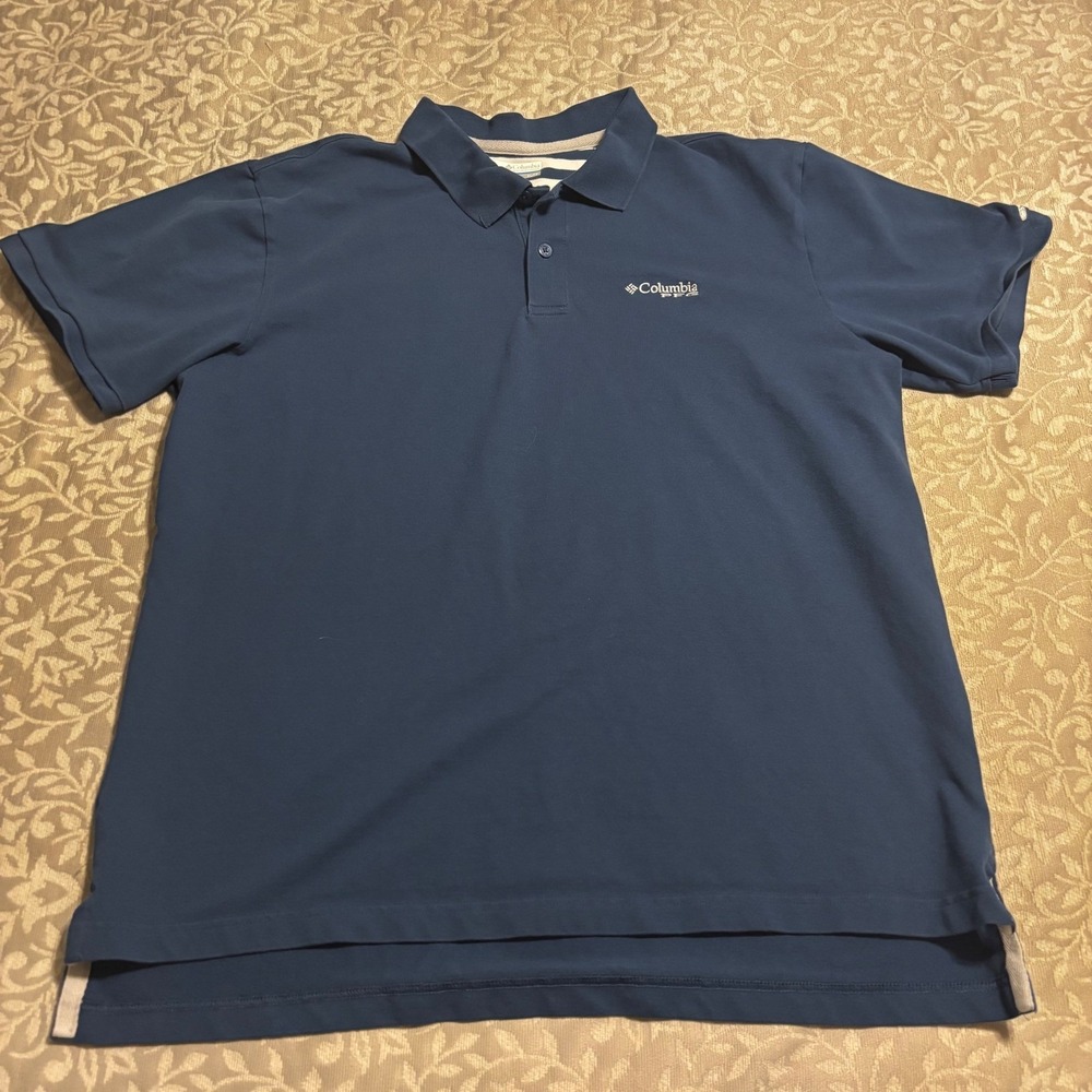 Columbia Sportswear PFG‎ Polo Men's XL Navy Blue(B26)